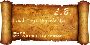 Ladányi Borbála névjegykártya