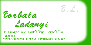 borbala ladanyi business card